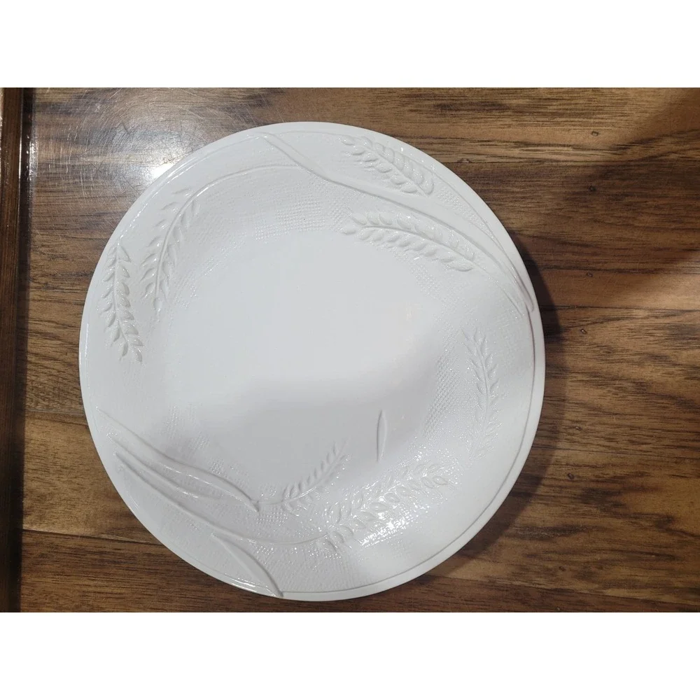 (4) PIER 1 Harvest Wheat Dinner Plates- Approximately 11